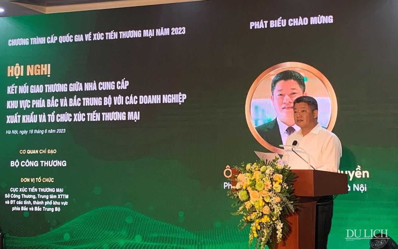 Phó Chủ tịch UBND TP. Hà Nội Nguyễn Mạnh Quyền phát biểu tại Hội nghị